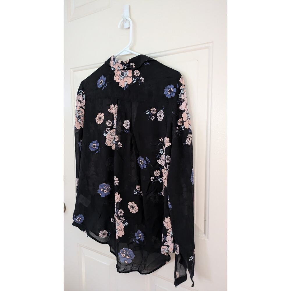 Cloth & Stone Tavaria Top, Small  Button Down, Floral, Semi sheer, Whimsy Goth - Picture 3 of 10